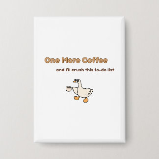 Badge Un design de canard pour One More Coffee