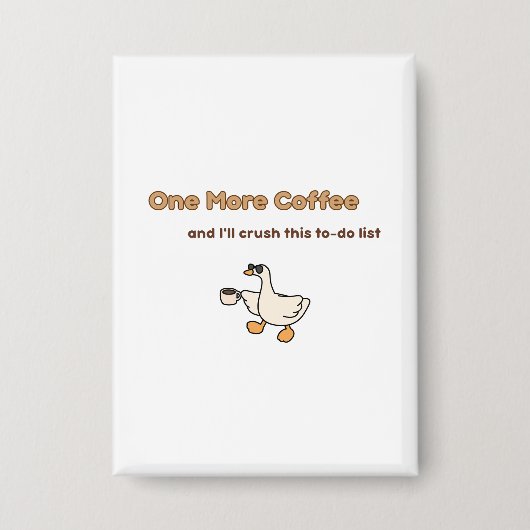 Badge Un design de canard pour One More Coffee (Recto)