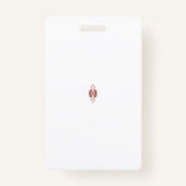 Badge Un graphique rouge vif présente un d floral créati (Dos)