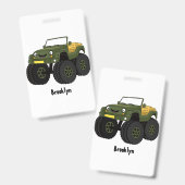 Badge Un Green Monster truck (Front & Back)