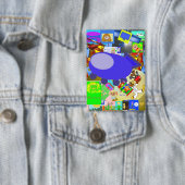 Badge Un joyeux dessin de vaisseau spatial (Insitu)