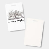 Badge Un livre de plus avec des fleurs  (Avant & arrière)