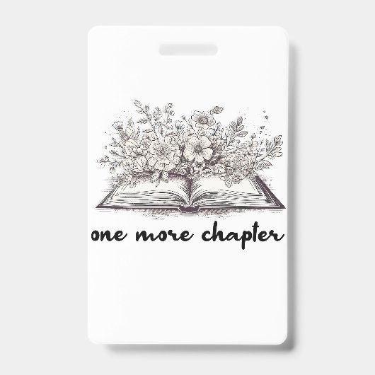 Badge Un livre de plus avec des fleurs  (Avant)