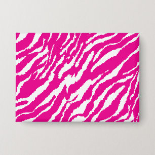 Badge Un motif floral complexe en rose et blanc, art