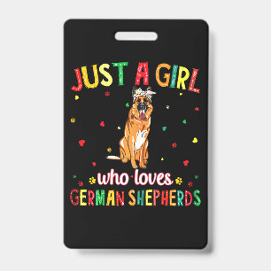 Badge Une fille qui aime le chien berger allemand