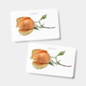 Badge Une seule bouture de rose (Avant & arrière)