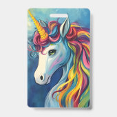 Badge unicorne nom d'hôte d'anniversaire (Arrière)