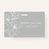 Badge Unique Moderne Sage Vert Boho Floral (Devant)