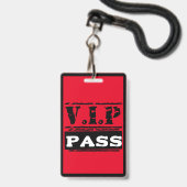 Badge Unique Sweet 16 Anniversaire VIP All Access Pass (Avant avec lanière)