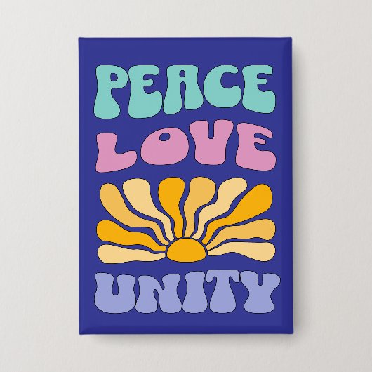 Badge Unité de l'amour pour la paix (Recto)