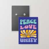 Badge Unité de l'amour pour la paix (Recto/Verso)