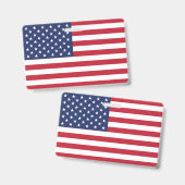 Badge USA Flag Waves High : Symbole de la liberté et de (Avant & arrière)