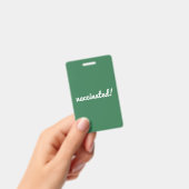 Badge Vacciné | Coronavirus Covid Pro Vaccine Vert (Manuel / portable)