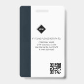 Badge Vague marine | ID photo de l'employé Sécurité de l (Arrière)