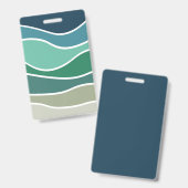 Badge Vagues océaniques colorées (Avant & arrière)