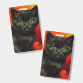 Badge Van Gogh Black Kitten (Avant & arrière)