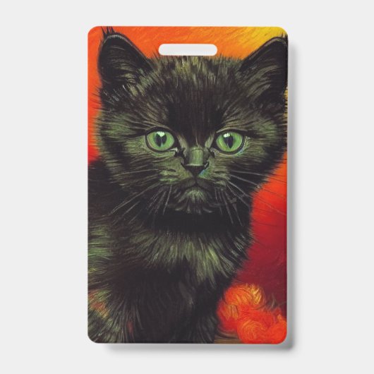 Badge Van Gogh Black Kitten (Avant)