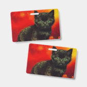 Badge Van Gogh Black Kitten (Avant & arrière)