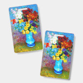 Badge Van Gogh Flowers dans un Vase Bleu (Avant & arrière)