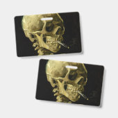 Badge Van Gogh Fumer du squelette (Recto et verso)