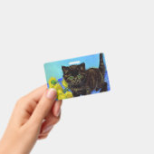Badge Van Gogh Style Chat avec tournesol (Manuel / portable)