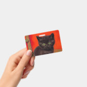 Badge Van Gogh Style Chat noir (Manuel / portable)
