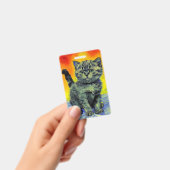 Badge Van Gogh Style Chat Sunset Beach (Manuel / portable)