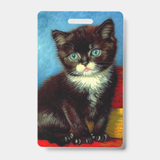Badge Van Gogh Tuxedo Cat (Avant)