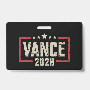 Badge Vance 2028 Président de la campagne électorale Dra
