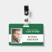 Badge Varsité de couleur modifiable Photo de réunion de  (Avant avec clip)