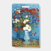 Badge Vase de Van Gogh avec Bleuets et Pavots (Arrière)