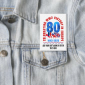 Badge VE DAY 80e anniversaire Victoire en Europe 2ÈME GU (Insitu)