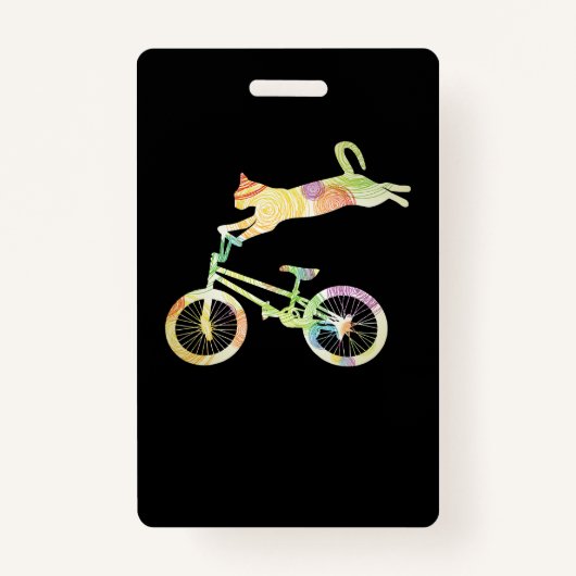 Badge Vélo vélo Cat - Votre collection de cadeaux (Devant)