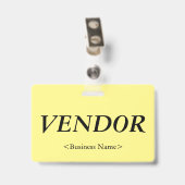 Badge "Vendeur" Nostalgique (Arrière avec clip)