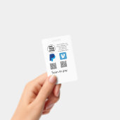 Badge Venmo paypal scan pour payer ajouter q r code logo (Manuel / portable)