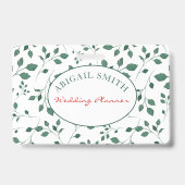Badge Verdure rustique | Mariage ou nom commercial (Arrière)