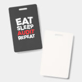 Badge Vérification du sommeil du comptable (Avant & arrière)