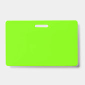Badge vert fluorescent - lettrage gras (Arrière)
