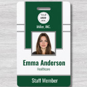 Badge Vert | ID photo de l'employé Sécurité de la sociét