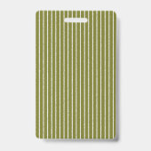Badge Vert olive et rayures blanches avec des lignes iné (Arrière)