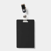 Badge Vertical, Clip métallique (Front with Clip)