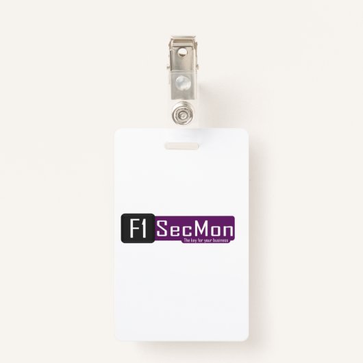 Badge Vertical, Elément métallique (Dos avec clip)