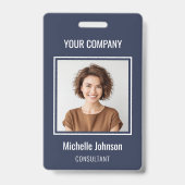 Badge vertical personnalisé simple avec nom et pho (Avant)