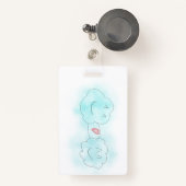 BADGE VERTICAL, RETRACTABLE - L'AMOUR NUAGE (Front with Retractable)