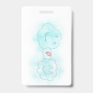 BADGE VERTICAL, RÉTRACTION - CLOUD LOVE