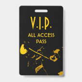 Badge vertical VIP Accès illimité lors d'un événem (Avant)