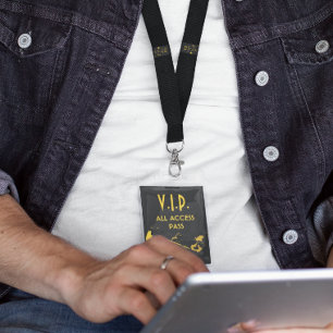 Badge vertical VIP Accès illimité lors d'un événem