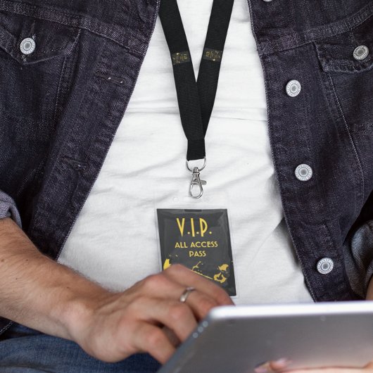 Badge vertical VIP Accès illimité lors d'un événem