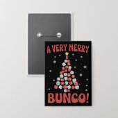 Badge Very Merry Bunco Christmas Tree Dice Game Night (Recto/Verso)