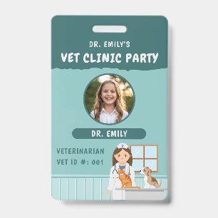 Badge Vétérinaire Enfant Jeux d'imitation Fête d'anniver